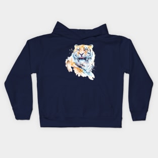 Siberian Tiger Upward Gaze Kids Hoodie